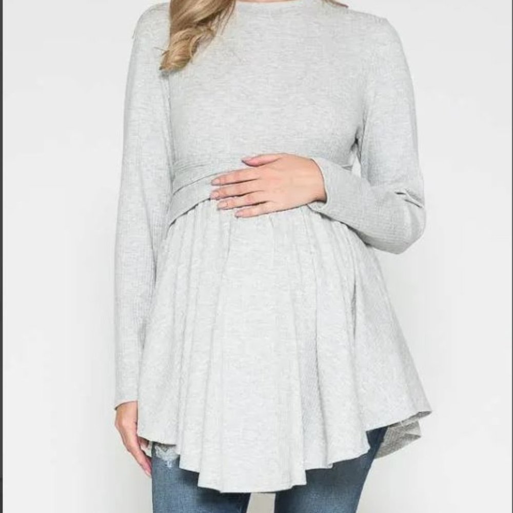 🌊MATERNITY Long Sleeve Babydoll Top